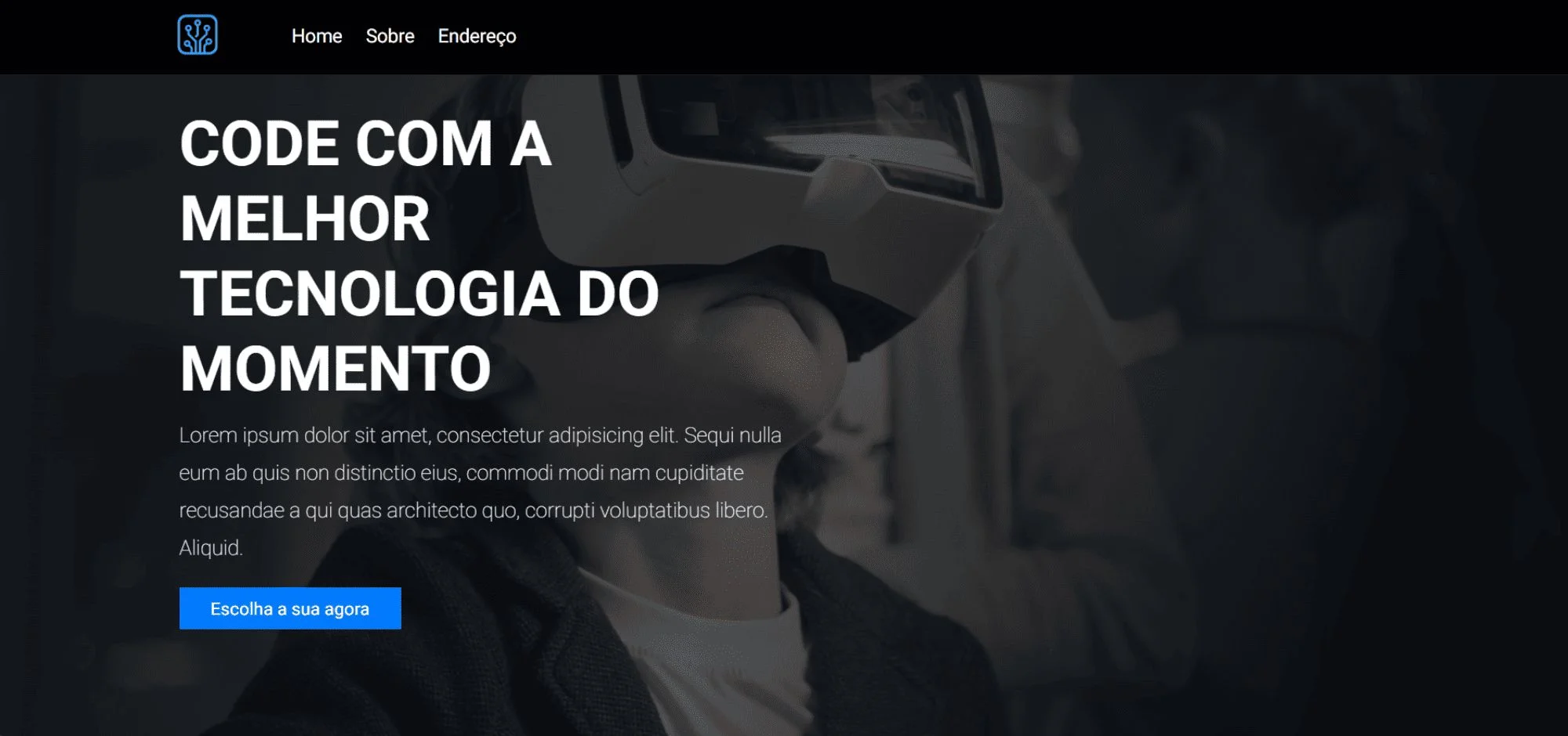 Interface onde expiica sobre tecnologia com foco em impacto visual, interatividade, usabilidade com interativado e demmonstração de localização